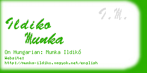 ildiko munka business card