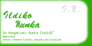 ildiko munka business card